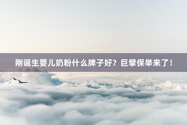 刚诞生婴儿奶粉什么牌子好？巨擘保举来了！