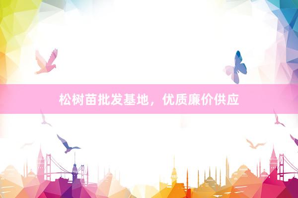 松树苗批发基地,优质廉价供应